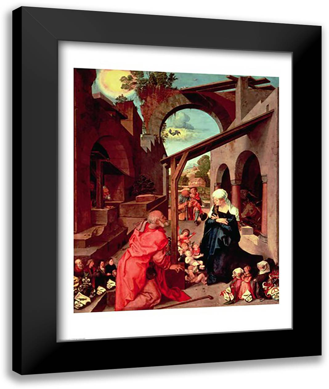 Paumgartner Altarpiece, c.1500 22x28 Black Modern Wood Framed Art Print Poster by Durer, Albrecht