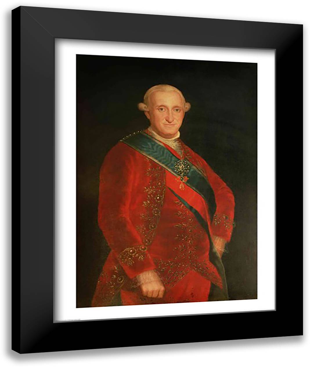 Charles IV 22x28 Black Modern Wood Framed Art Print Poster by Goya, Francisco De
