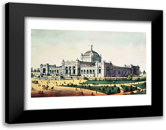 Grand United States Centennial Exhibition, Fairmount Park, Philadelphia, 1876 28x22 Black Modern Wood Framed Art Print Poster