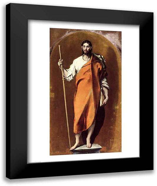 St.James the Greater 22x28 Black Modern Wood Framed Art Print Poster by El Greco