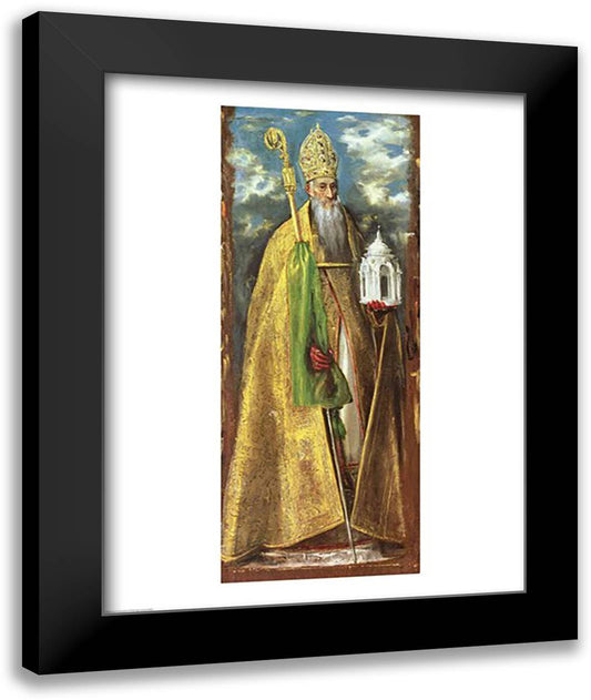 Saint Augustine of Hippo 22x28 Black Modern Wood Framed Art Print Poster by El Greco