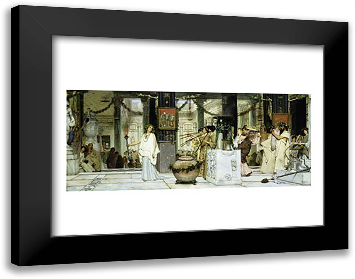 The Vintage Festival in Ancient Rome, 1871 28x22 Black Modern Wood Framed Art Print Poster by Alma-Tadema, Sir Lawrence
