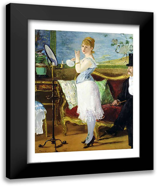 Nana, 1877 22x28 Black Modern Wood Framed Art Print Poster by Manet, Edouard