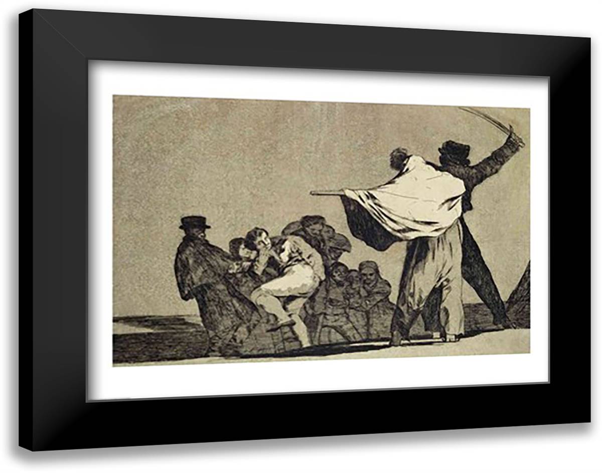 Well known Folly 28x22 Black Modern Wood Framed Art Print Poster by Goya, Francisco De