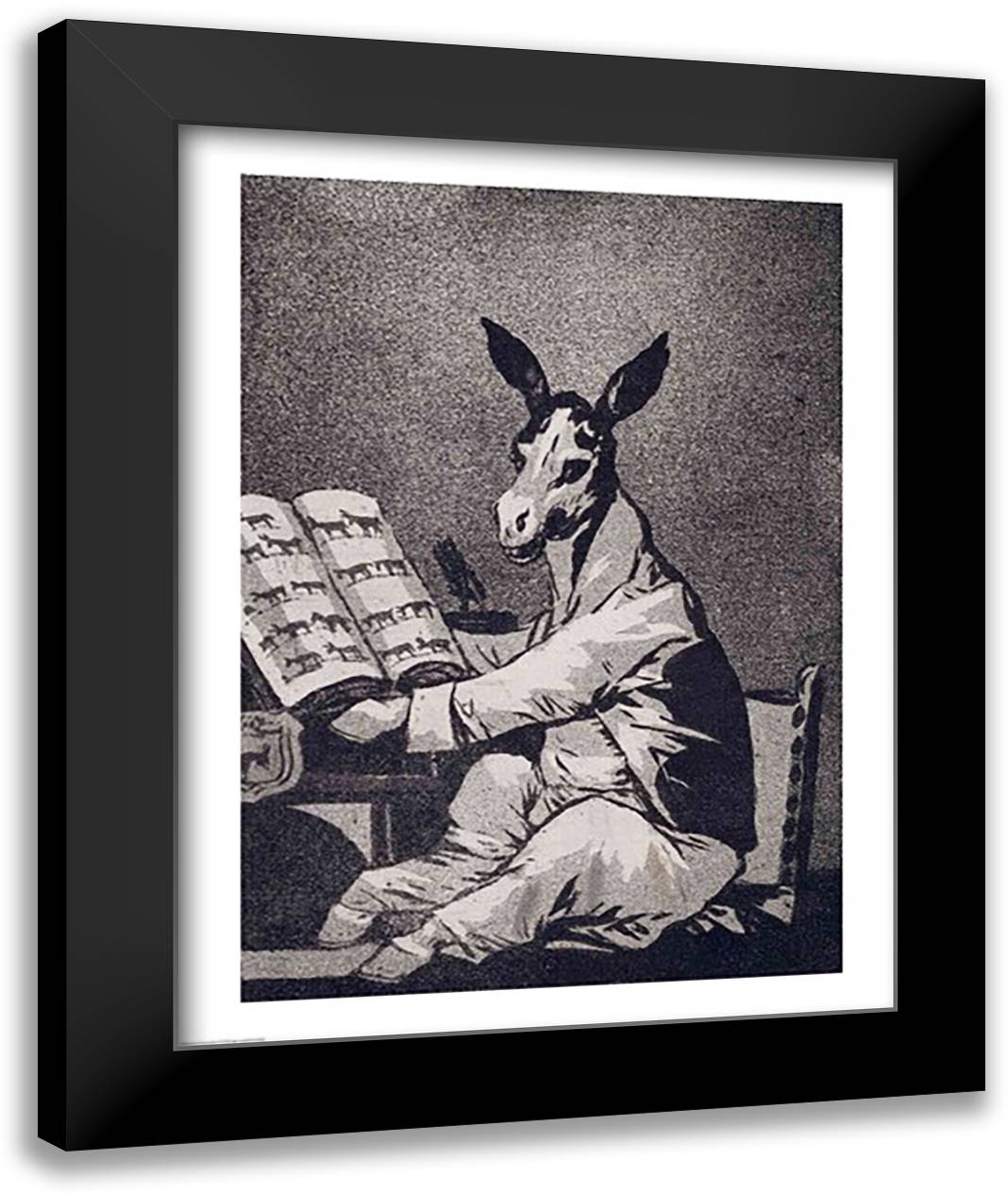 As Far back as his Grandfather 22x28 Black Modern Wood Framed Art Print Poster by Goya, Francisco De