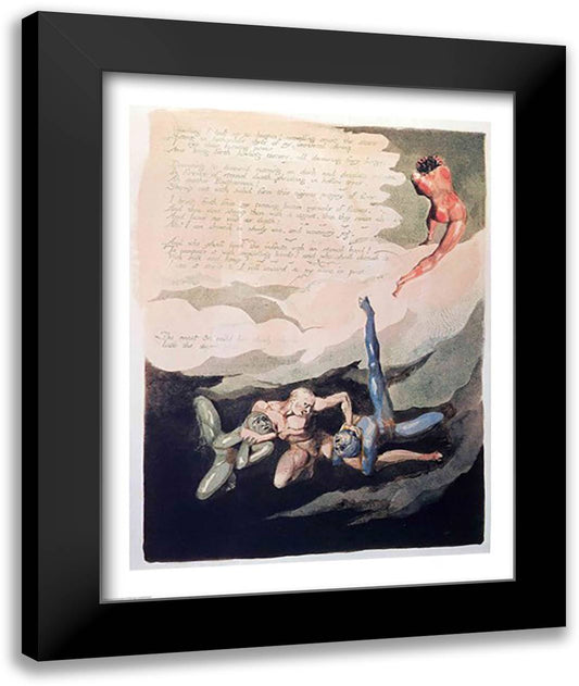 Europe a Prophecy 'Unwilling I look up', 1794 22x28 Black Modern Wood Framed Art Print Poster by Blake, William