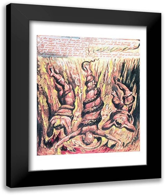 The First Book of Urizen; ""As the stars are apart from the earth"", 1794 22x28 Black Modern Wood Framed Art Print Poster by Blake, William