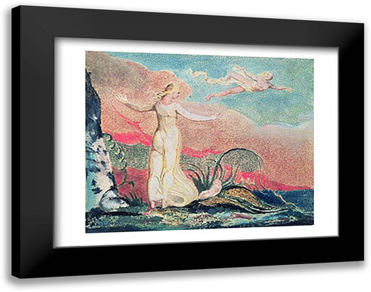 The Book of Thel; Plate 4 Thel in the Vale of Har, 1794 28x22 Black Modern Wood Framed Art Print Poster by Blake, William