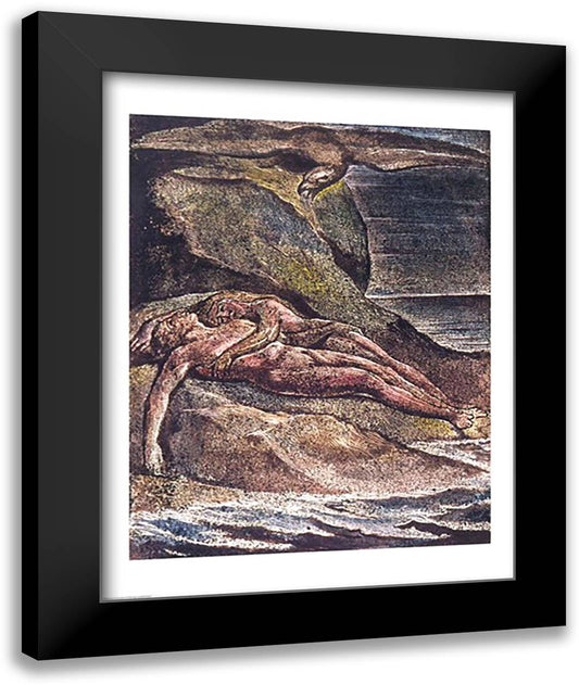 Milton a Poem: Albion on the rock, 1804 22x28 Black Modern Wood Framed Art Print Poster by Blake, William