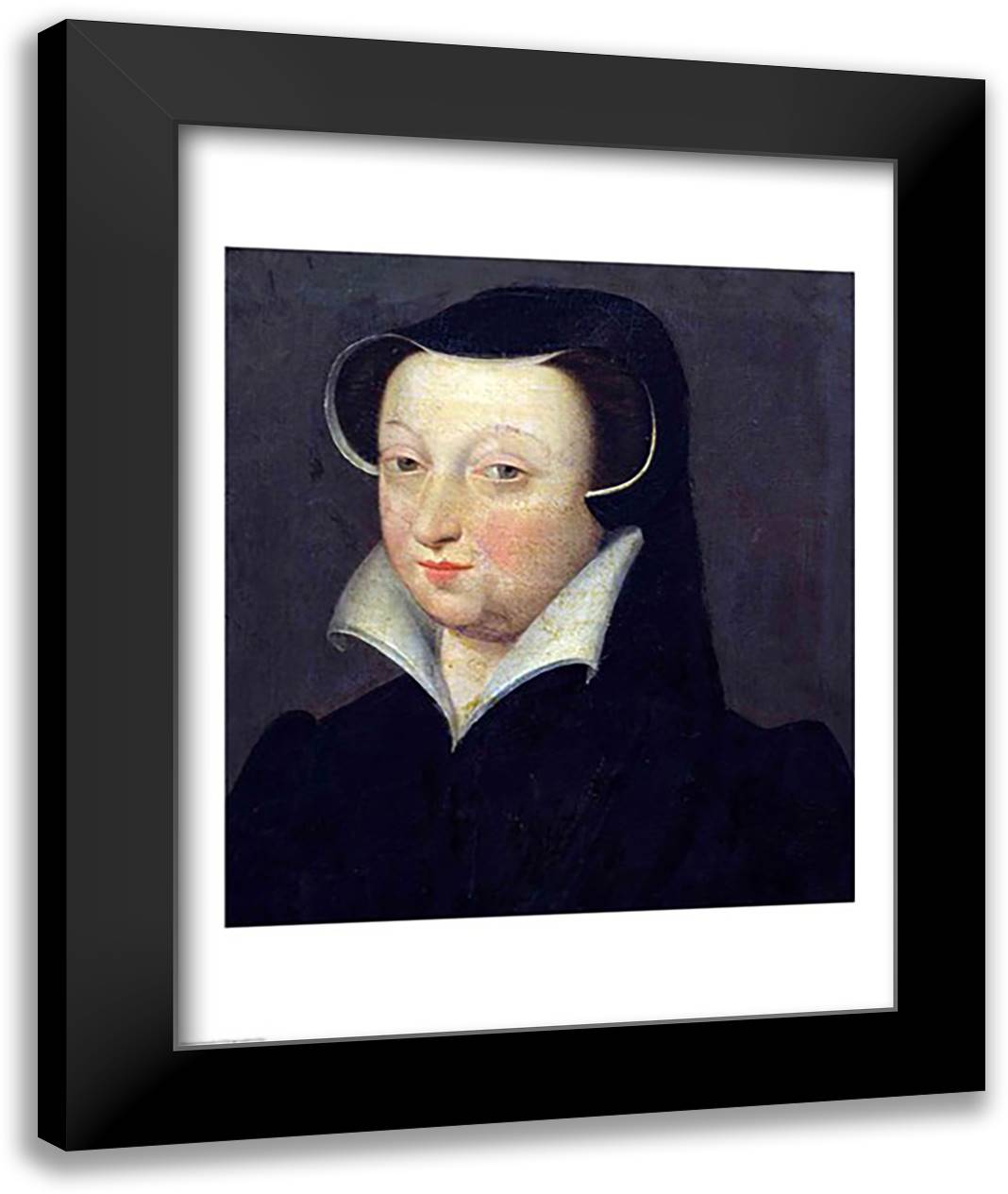 Jacqueline de Rohan 22x28 Black Modern Wood Framed Art Print Poster by Clouet, Francois