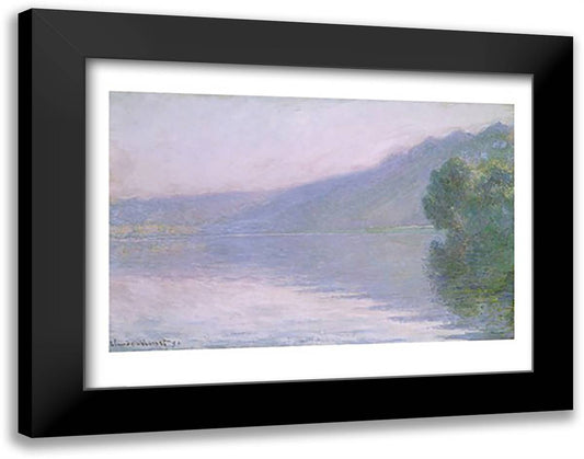 The Seine at Port-Villez, 1894 28x22 Black Modern Wood Framed Art Print Poster by Monet, Claude