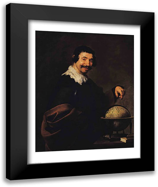 Democritus 22x28 Black Modern Wood Framed Art Print Poster by Velazquez, Diego