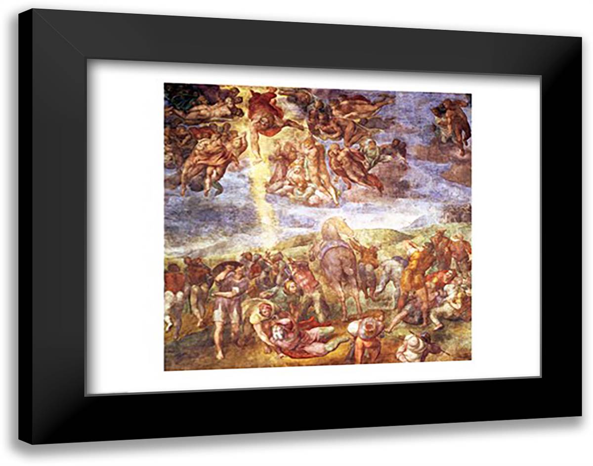 Conversion of St. Paul 28x22 Black Modern Wood Framed Art Print Poster by Michelangelo