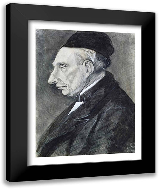Portrait of the Artist's Grandfather, 1881 22x28 Black Modern Wood Framed Art Print Poster by Van Gogh, Vincent