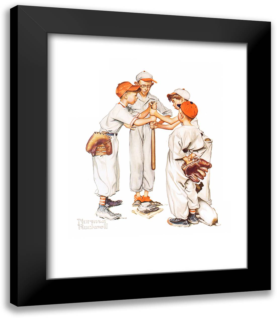 Choosin' Up 16x19 Black Modern Wood Framed Art Print Poster by Rockwell, Norman