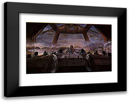 Last Supper 32x26 Black Modern Wood Framed Art Print Poster by Dali, Salvador