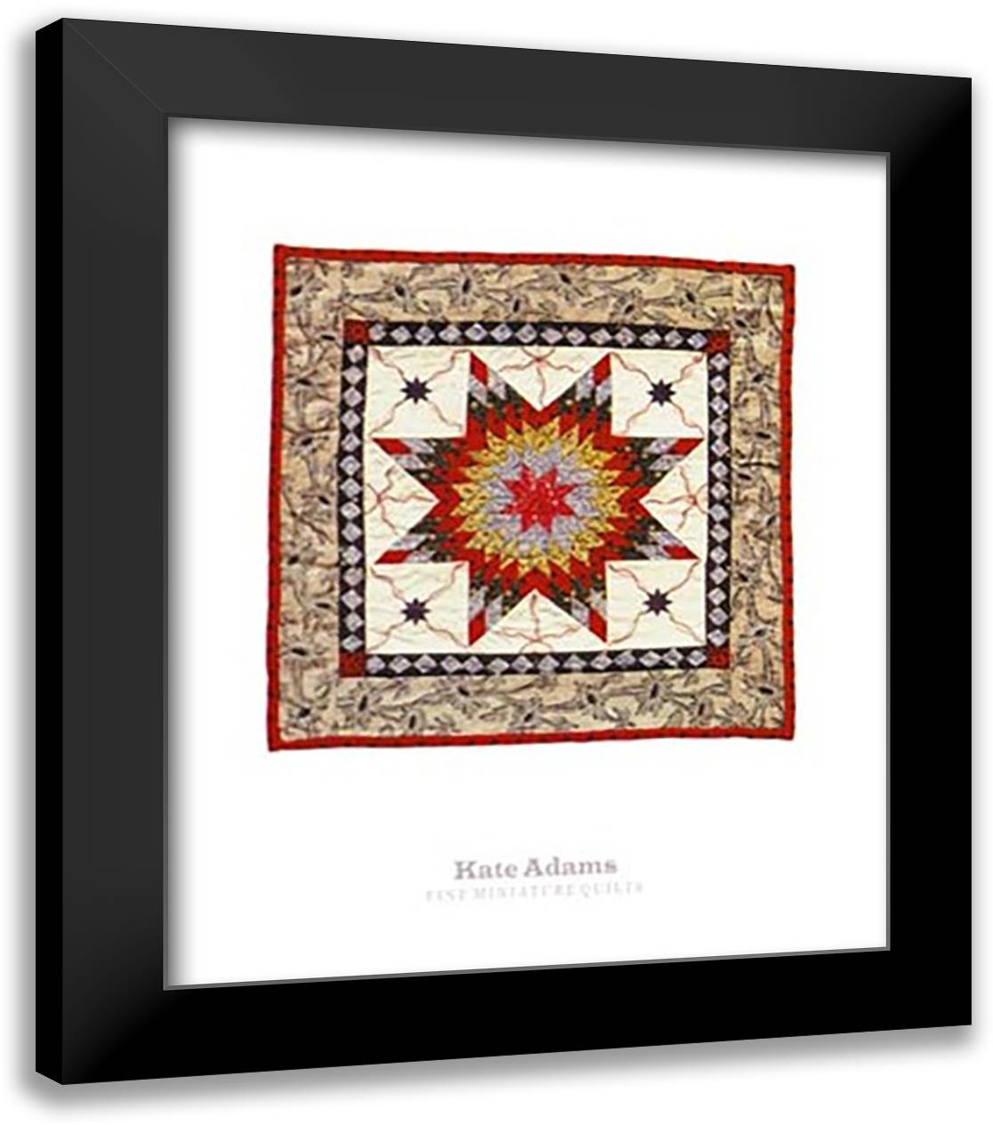 Stars And Ribbons 15x18 Black Modern Wood Framed Art Print Poster by Adams, Kate