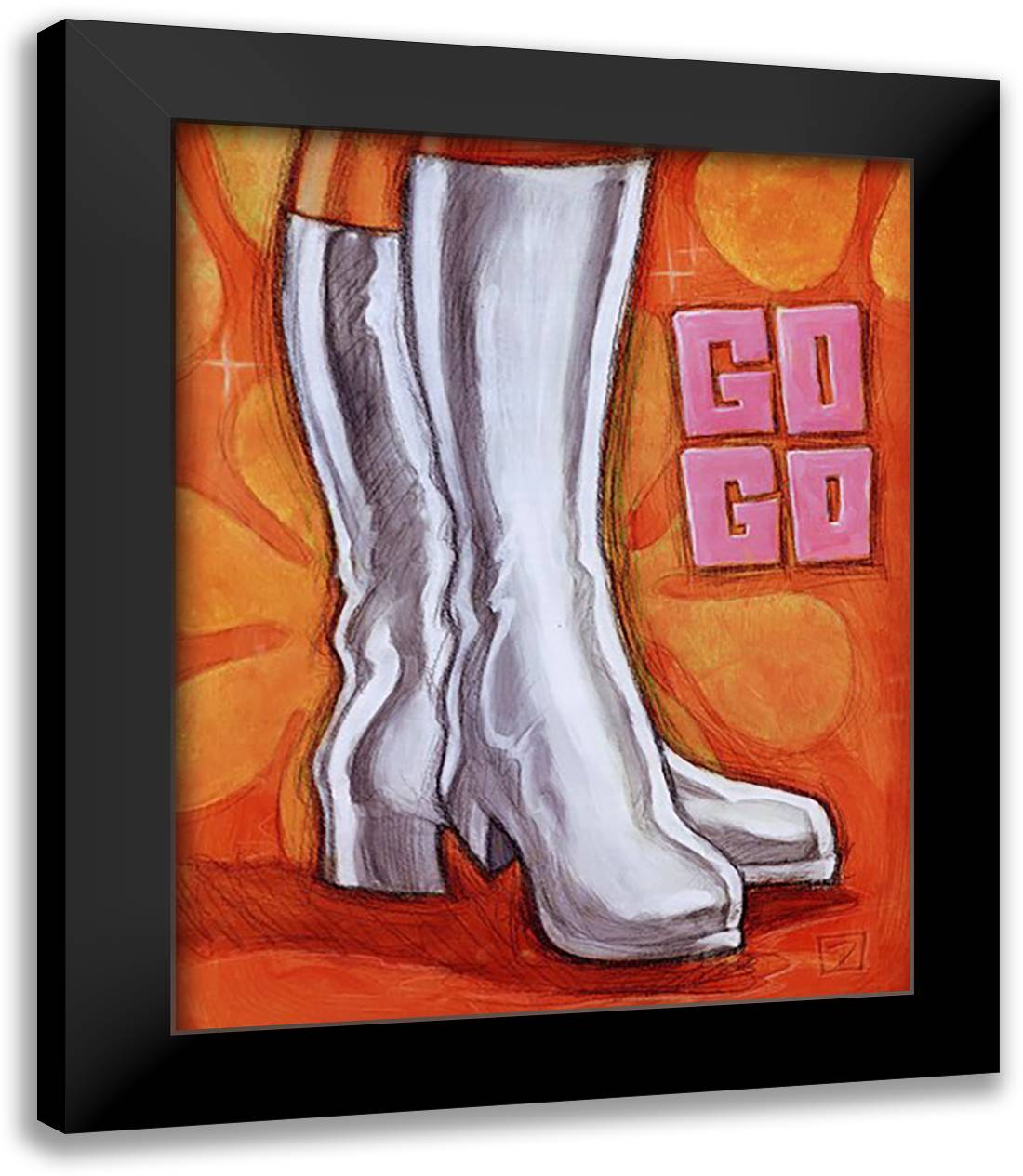 Go Go 15x18 Black Modern Wood Framed Art Print Poster by Hoover, Darrin