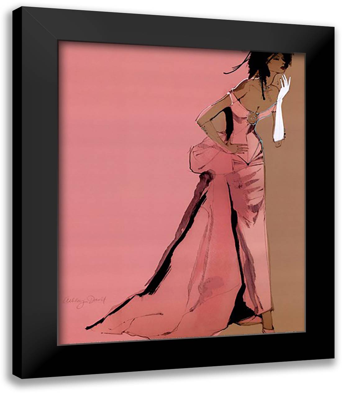Couture 15x18 Black Modern Wood Framed Art Print Poster by David, Ashley