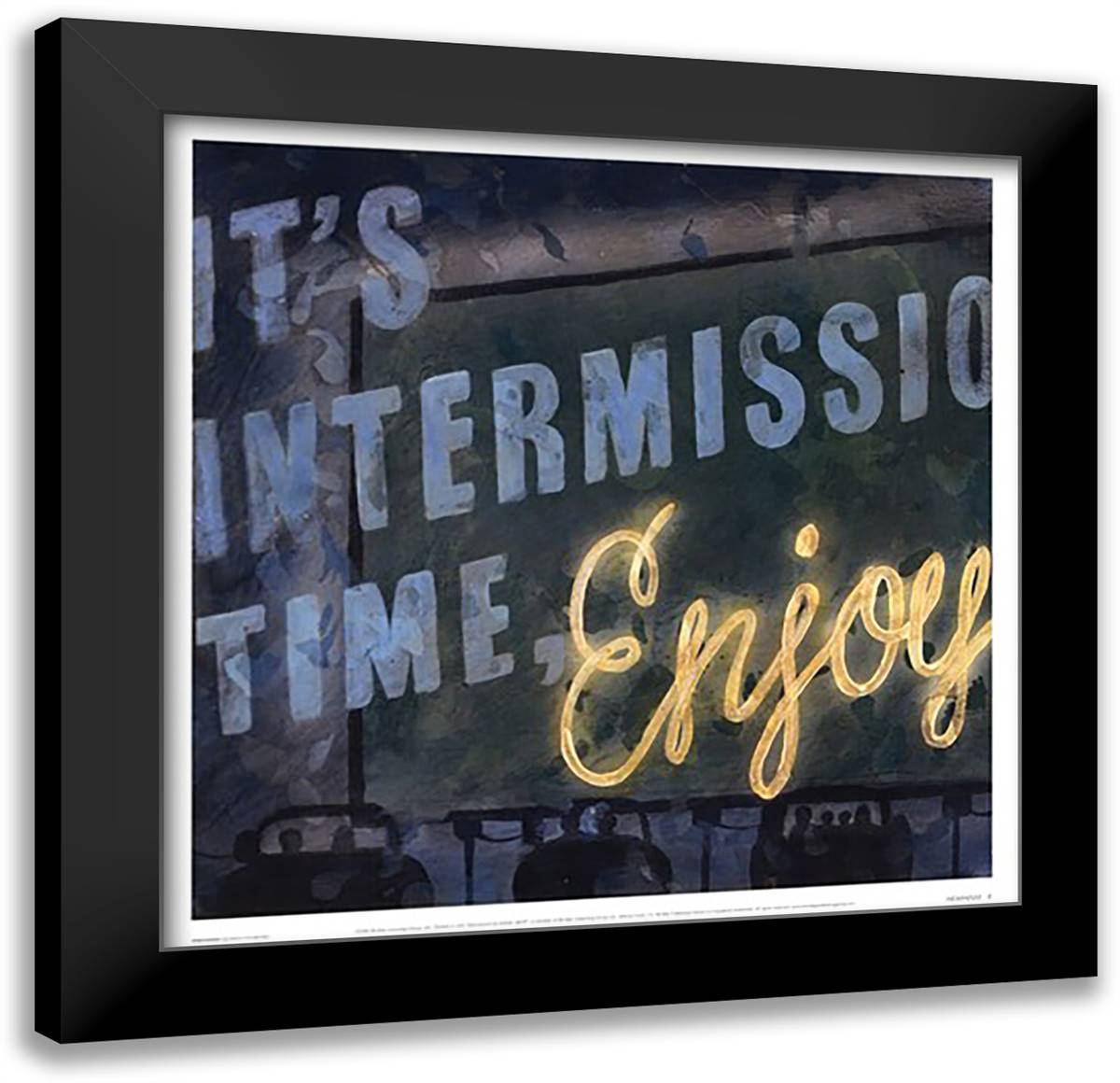 Intermission 17x17 Black Modern Wood Framed Art Print Poster by Christensen, Aaron
