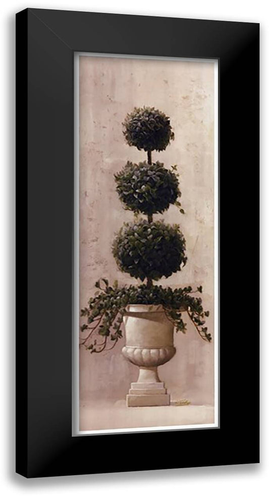 Roman Topiary ll 16x40 Black Modern Wood Framed Art Print Poster by Welby