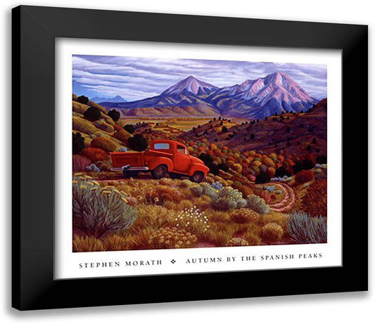 Autumn By The Spanish Peaks 32x28 Black Modern Wood Framed Art Print Poster by Morath, Stephen