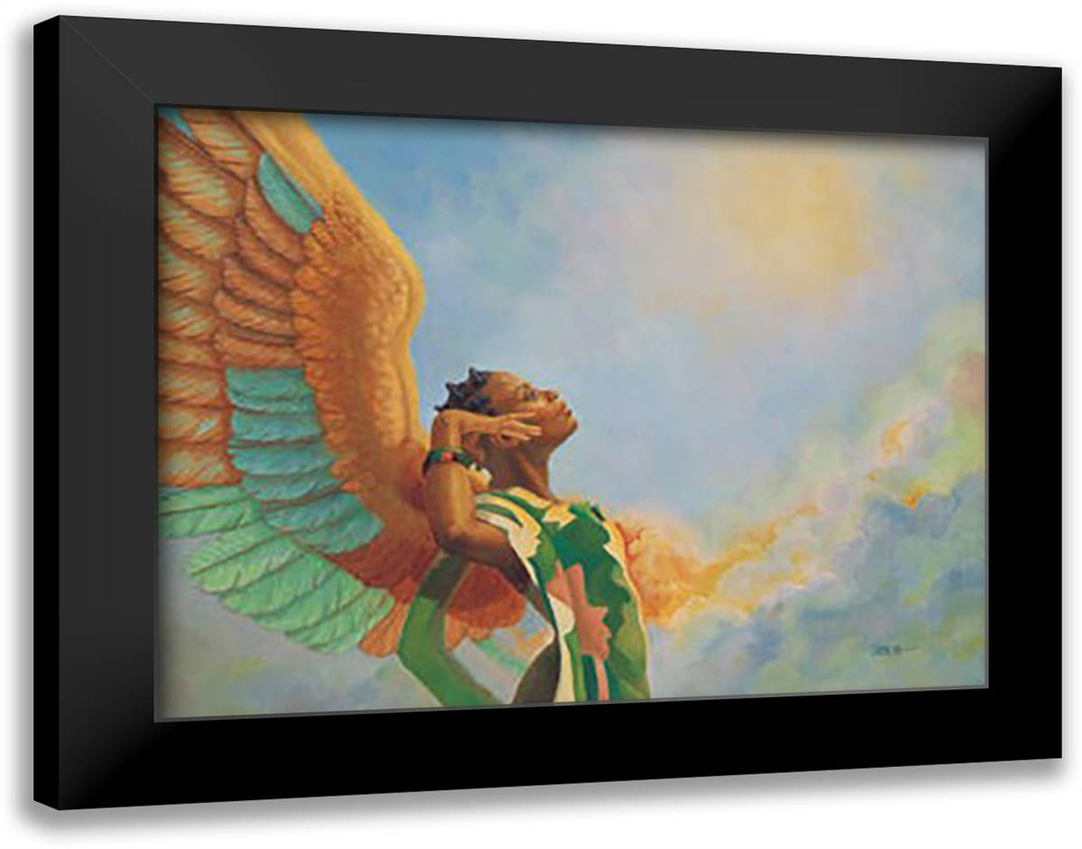 Good Morning Lord 34x28 Black Modern Wood Framed Art Print Poster by Varner, Ernest E.