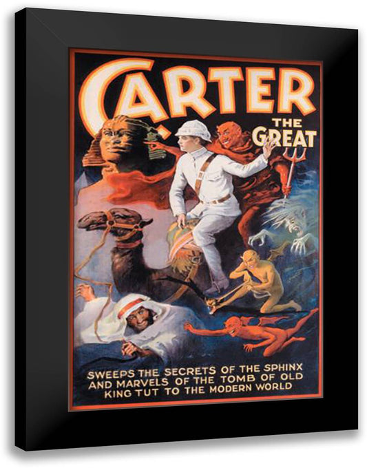 Carter the Great: Secrets of the Sphinx 24x33 Black Modern Wood Framed Art Print Poster