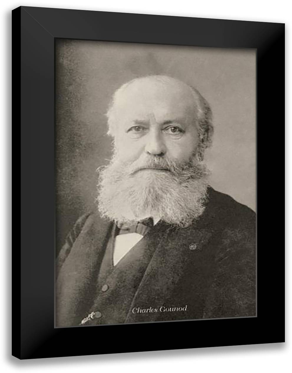 Charles Gounod 24x33 Black Modern Wood Framed Art Print Poster by Thomas, Theodore