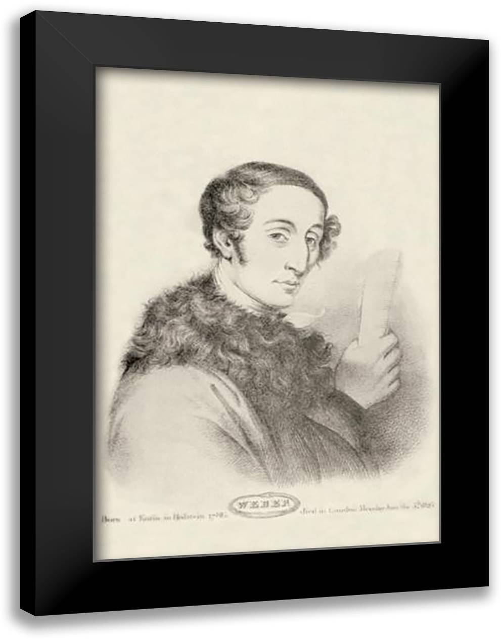 Weber 24x33 Black Modern Wood Framed Art Print Poster by Thomas, Theodore