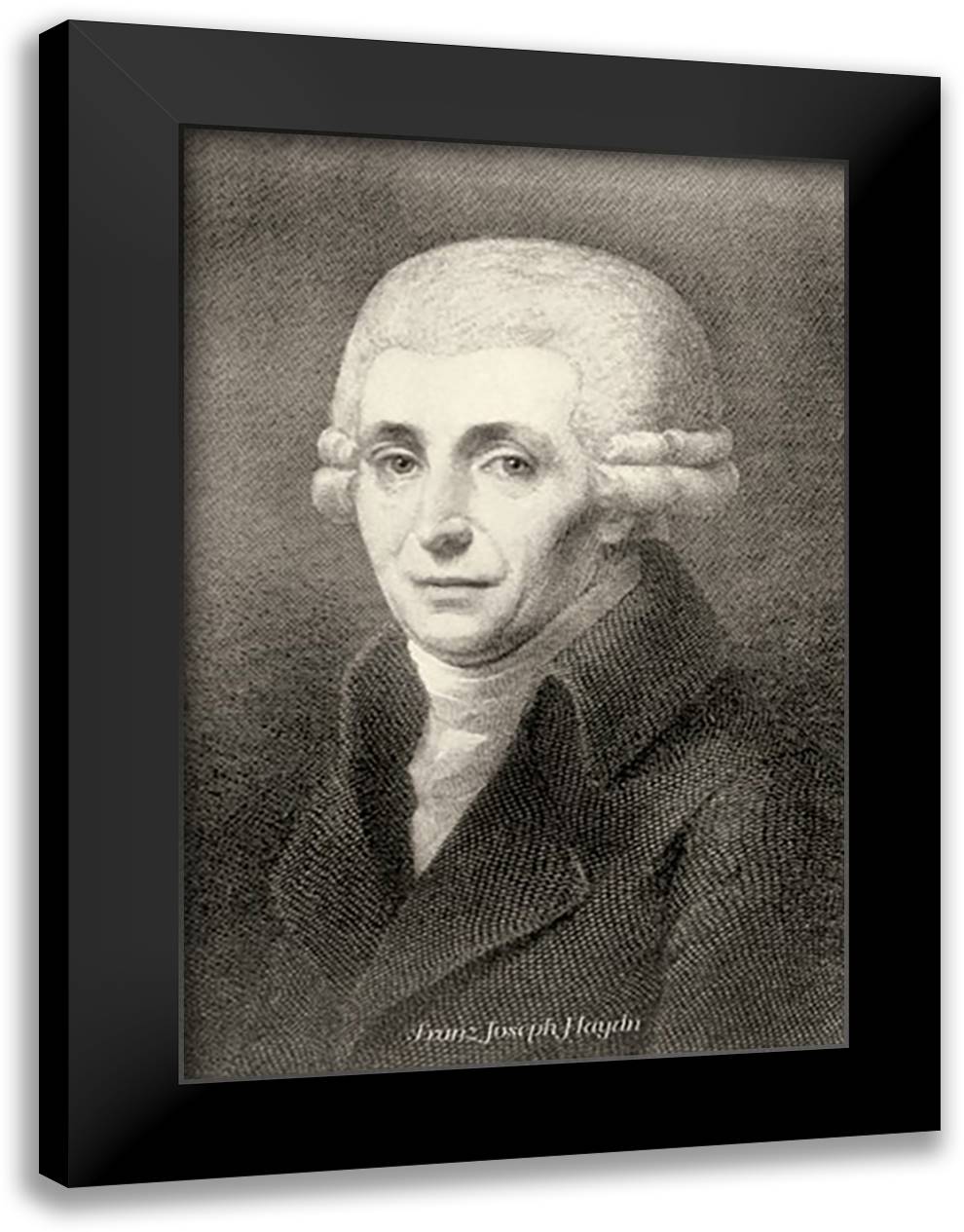 Franz Joseph Haydn 24x33 Black Modern Wood Framed Art Print Poster by Thomas, Theodore