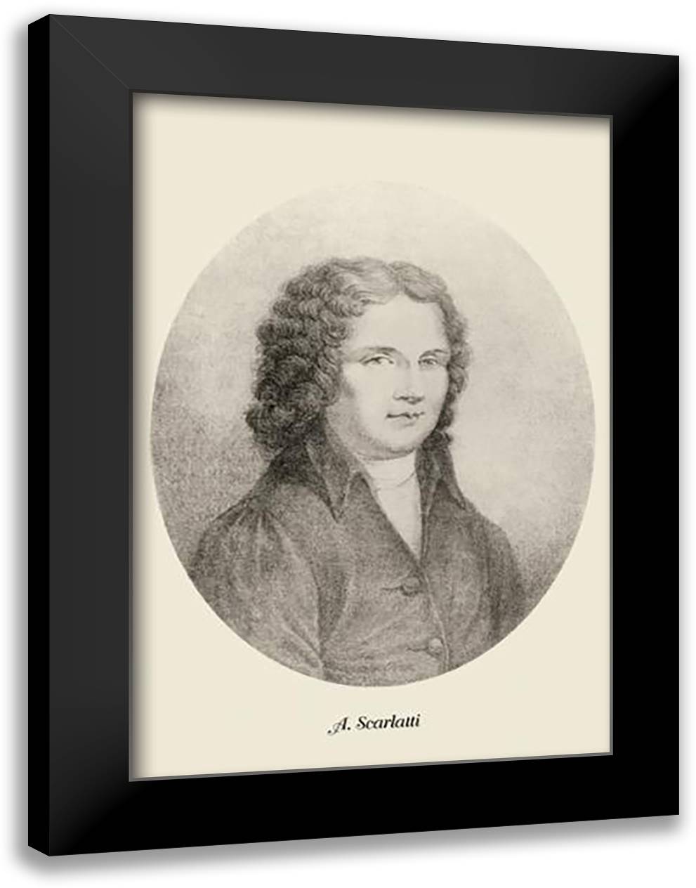 A. Scarlatti 24x33 Black Modern Wood Framed Art Print Poster by Thomas, Theodore