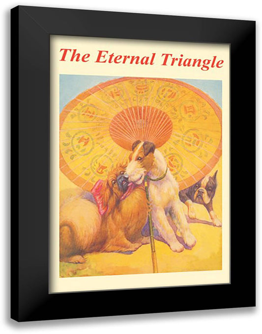 Eternal Triangle 16x22 Black Modern Wood Framed Art Print Poster