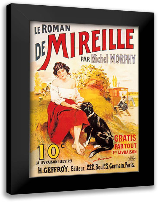 Roman De Mireille 16x22 Black Modern Wood Framed Art Print Poster