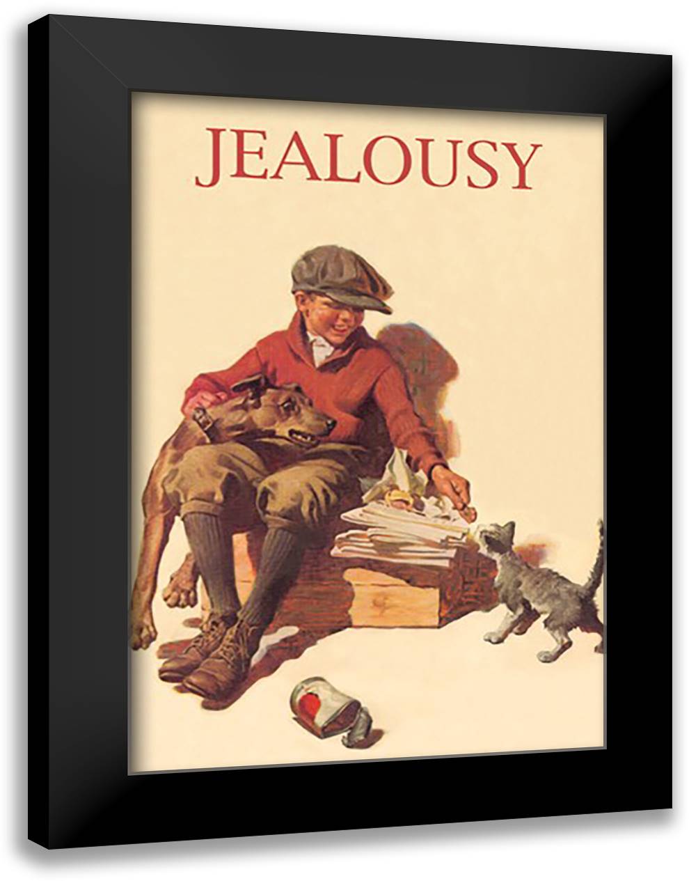 Jealousy 16x22 Black Modern Wood Framed Art Print Poster