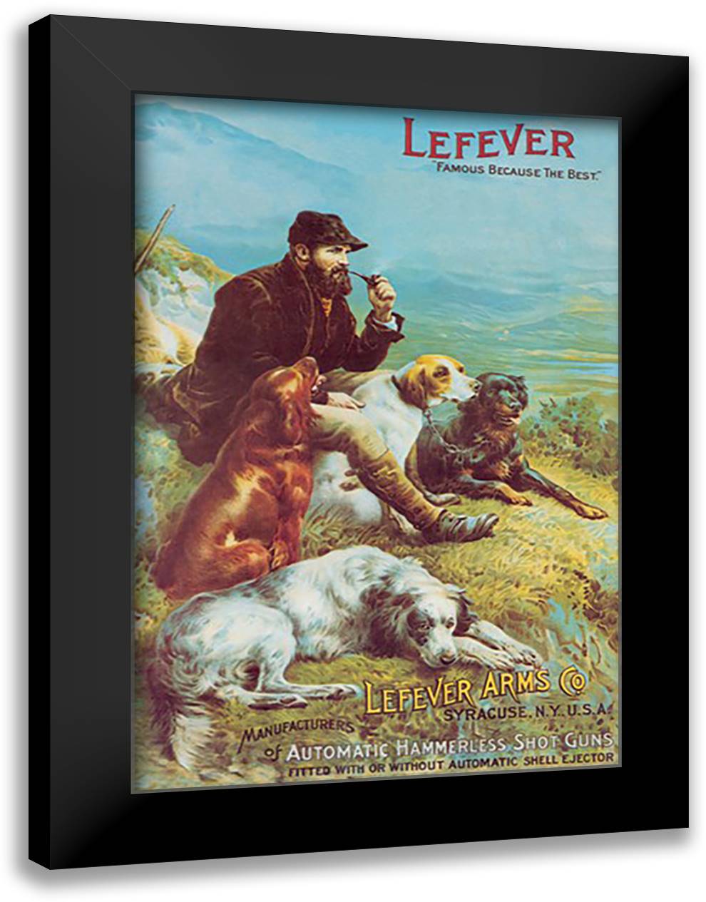Lefever - "Famous Because It's the Best" 16x22 Black Modern Wood Framed Art Print Poster