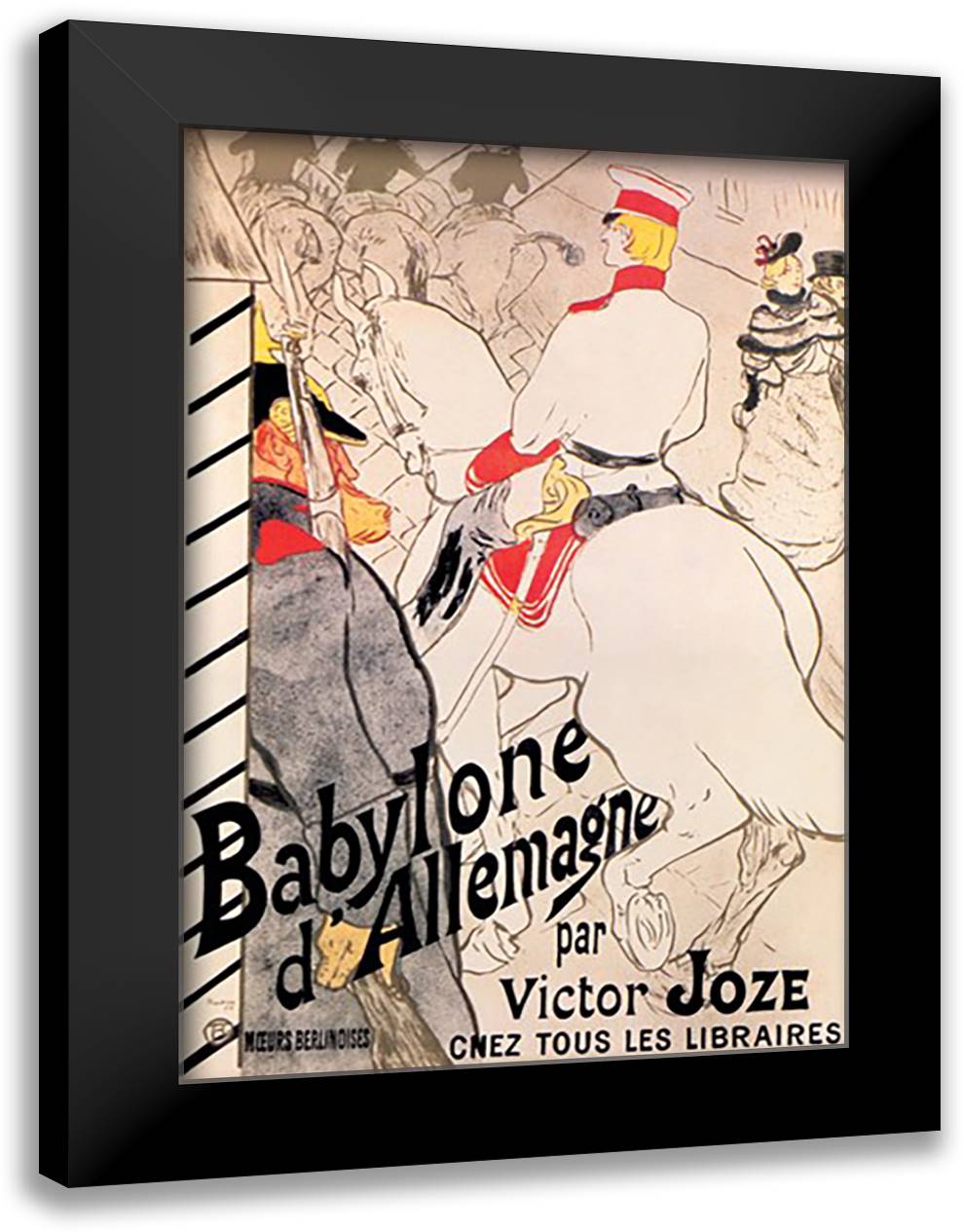 Babylone d'Allemagne (German Babylon) 16x22 Black Modern Wood Framed Art Print Poster by Toulouse-Lautrec, Henri de