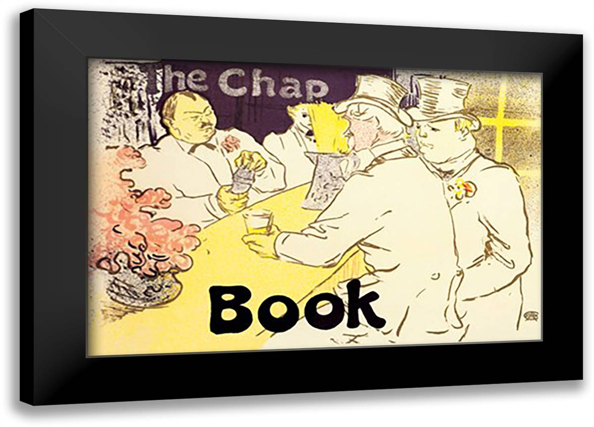 Chap Book 22x16 Black Modern Wood Framed Art Print Poster by Toulouse-Lautrec, Henri de
