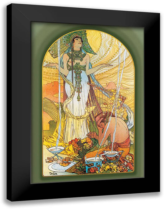 Salammbo 16x22 Black Modern Wood Framed Art Print Poster by Mucha, Alphonse