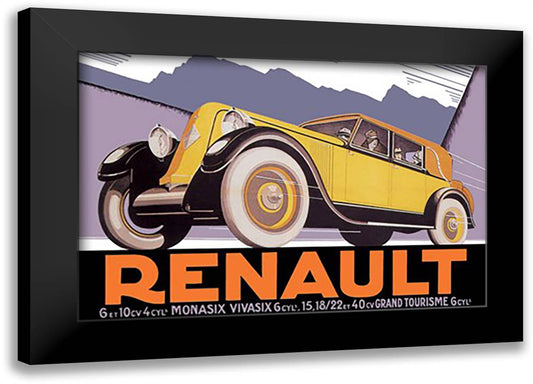 Renault 22x16 Black Modern Wood Framed Art Print Poster