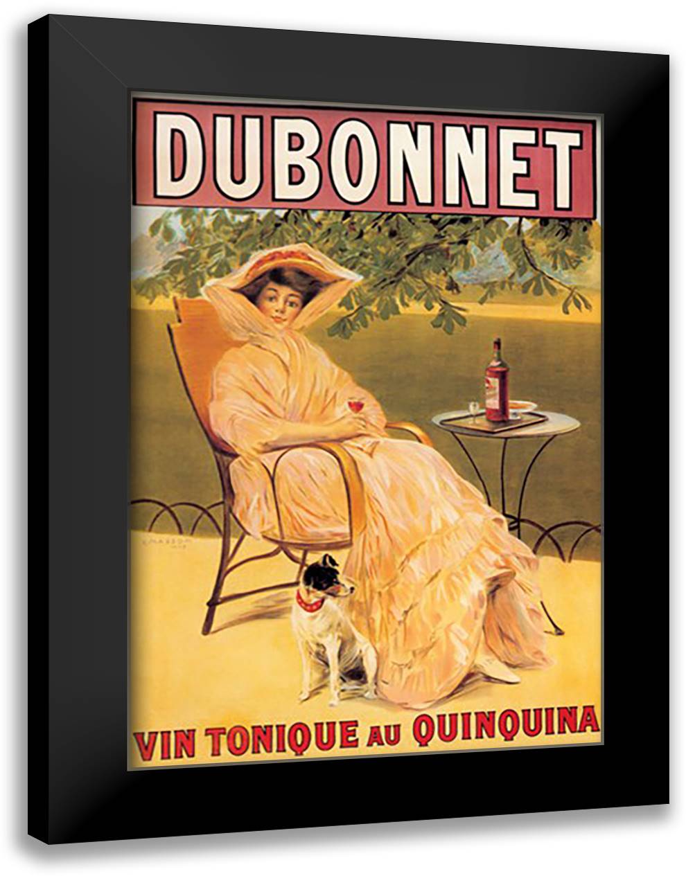 Dubonnet 16x22 Black Modern Wood Framed Art Print Poster by Masson, Claire