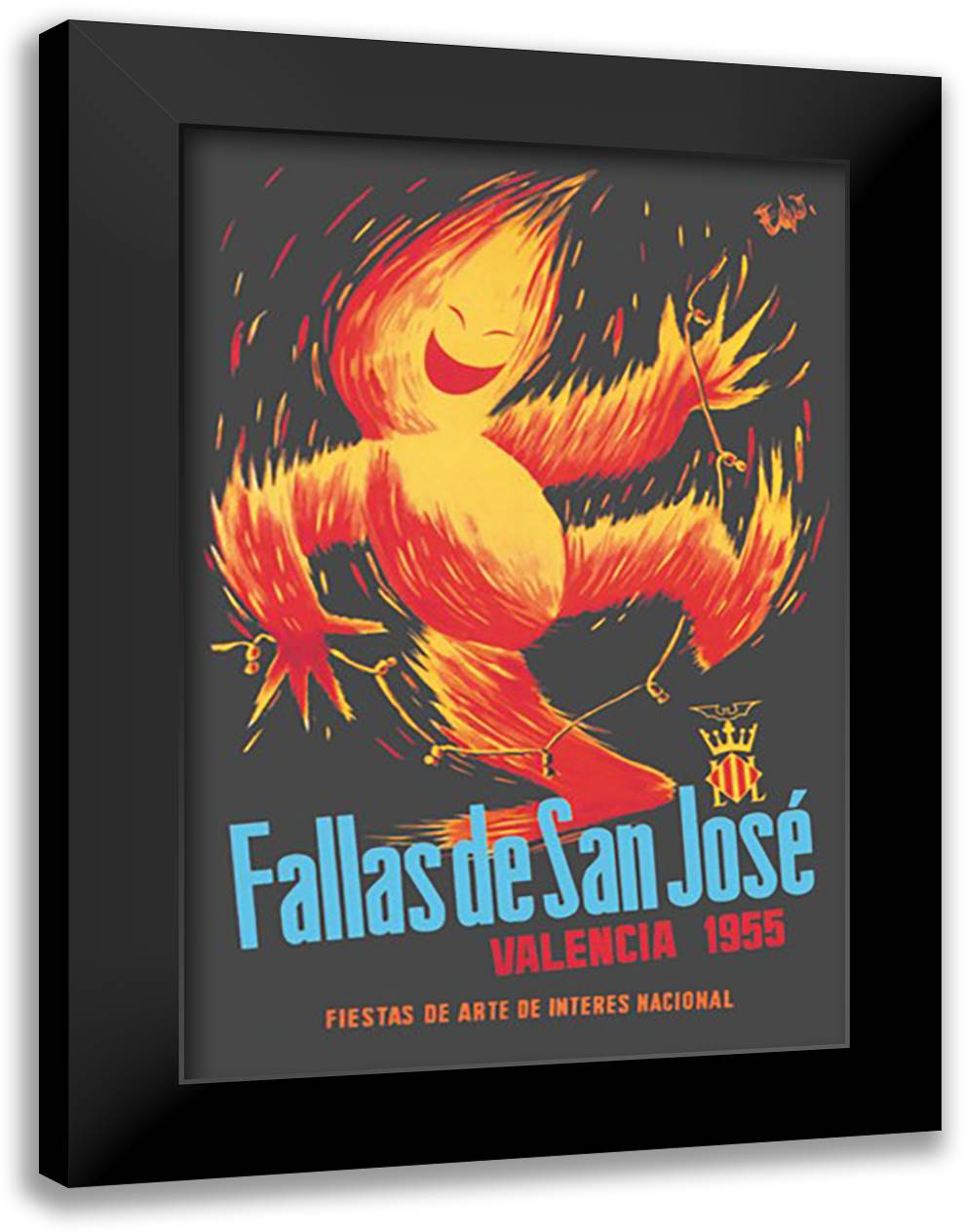 Follies of San Jose 16x22 Black Modern Wood Framed Art Print Poster by Mosqueda, E