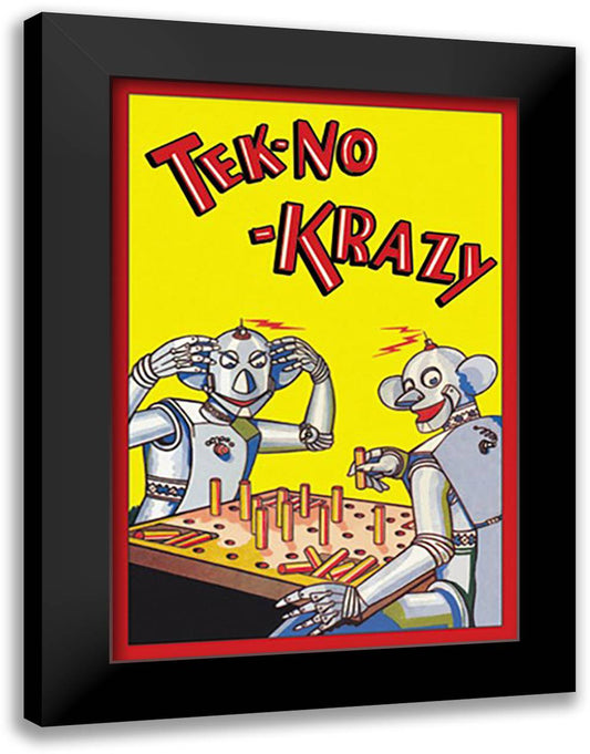 Tek-No-Krazy 16x22 Black Modern Wood Framed Art Print Poster