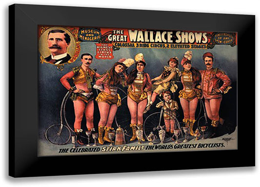 Celebrated Stirk Family: Wallace Shows 22x16 Black Modern Wood Framed Art Print Poster