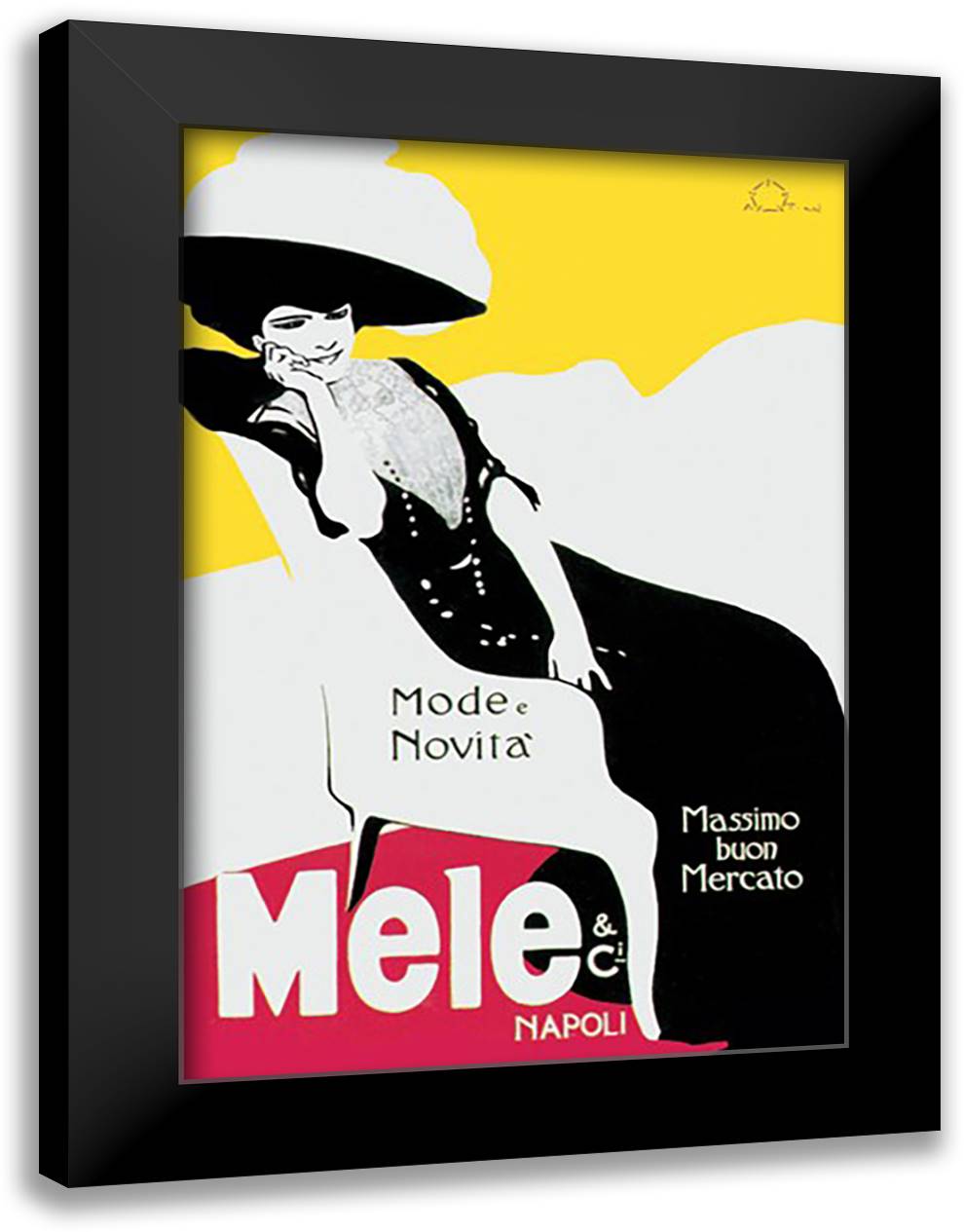 Mele and Co. 16x22 Black Modern Wood Framed Art Print Poster by Terzi, Aleardo