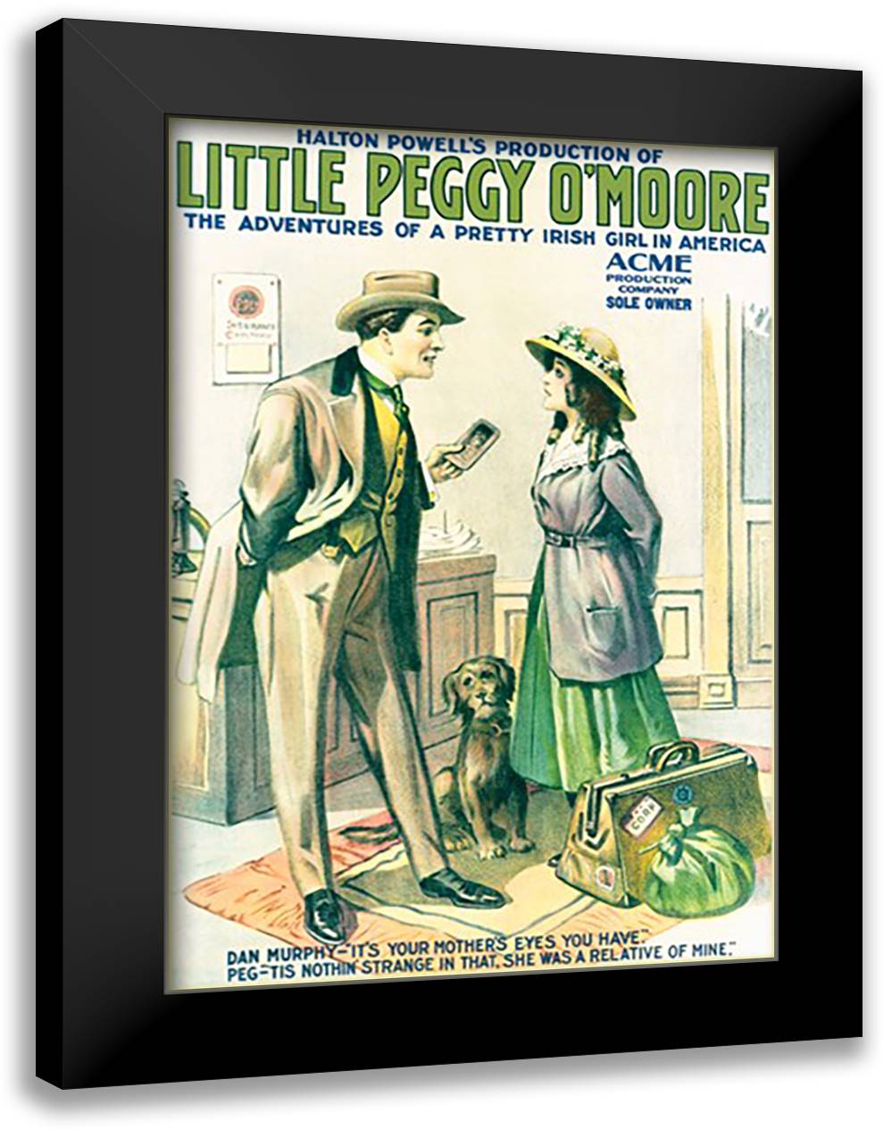 Little Peggy O'Moore - "Your Mother's Eyes" 16x22 Black Modern Wood Framed Art Print Poster