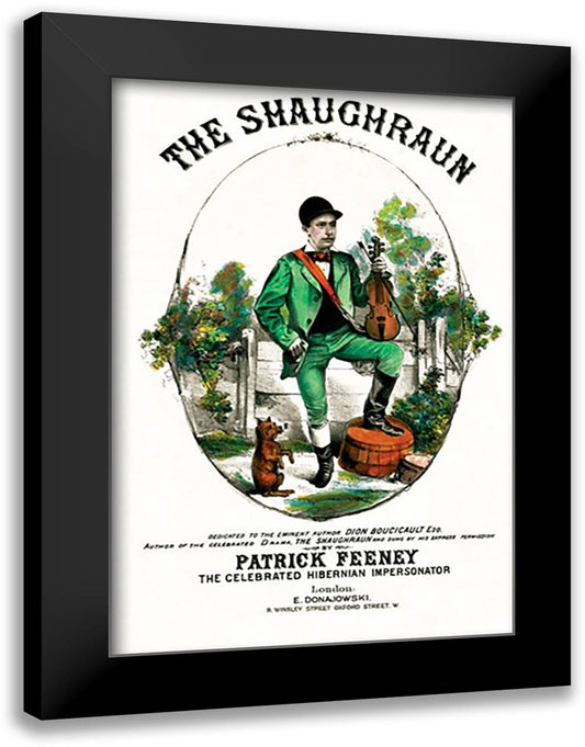 Shaughraun 16x22 Black Modern Wood Framed Art Print Poster