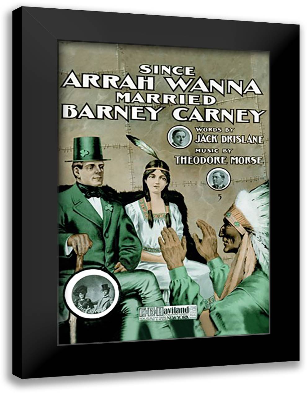 Since Arrah Wanna Married Barney Carney 16x22 Black Modern Wood Framed Art Print Poster