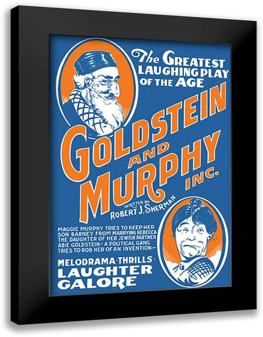Goldstein and Murphy Inc.: The Greatest Laughing Play of the Age 16x22 Black Modern Wood Framed Art Print Poster