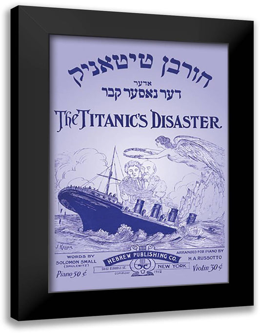 Titanic's Disaster 16x22 Black Modern Wood Framed Art Print Poster